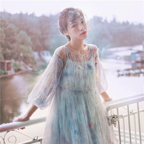 復古洛麗塔印花連衣裙