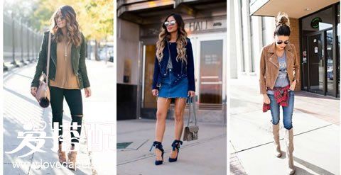 麂皮絨機(jī)車夾克搭配