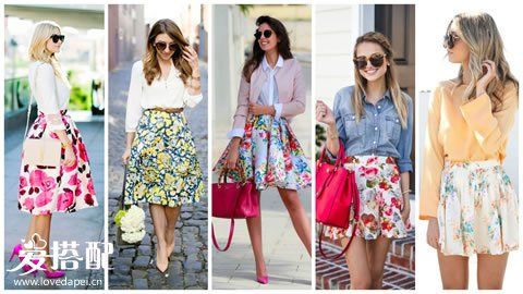春季花朵半身裙搭配指南，讓你浪漫而性感