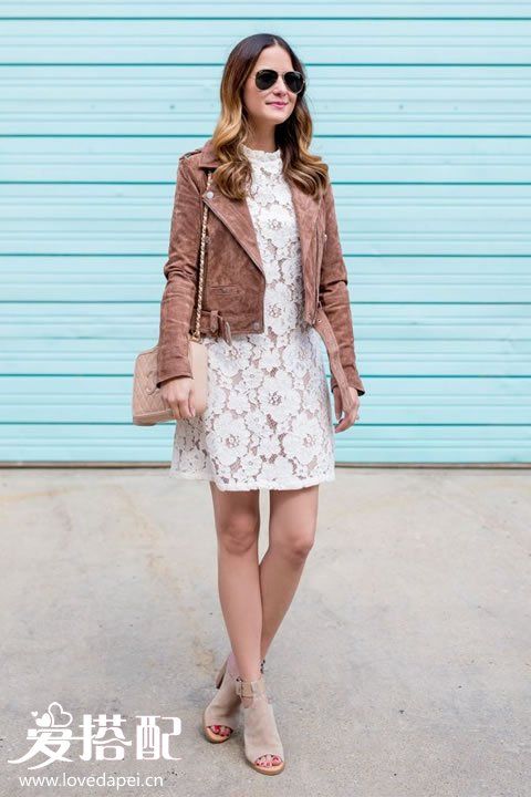 麂皮絨機(jī)車夾克搭配