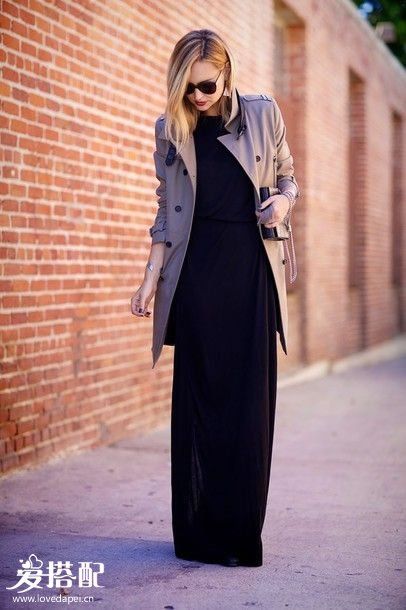 長裙+風衣