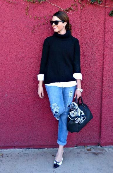 街頭破洞牛仔褲冬季漏風更時髦