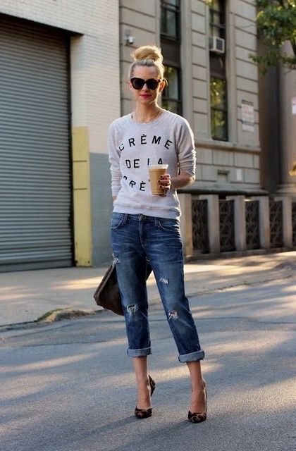 街頭破洞牛仔褲冬季漏風更時髦